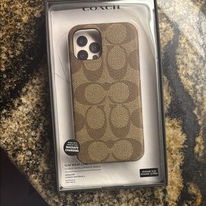 Coach Brown iPhone 12/12 Pro Case